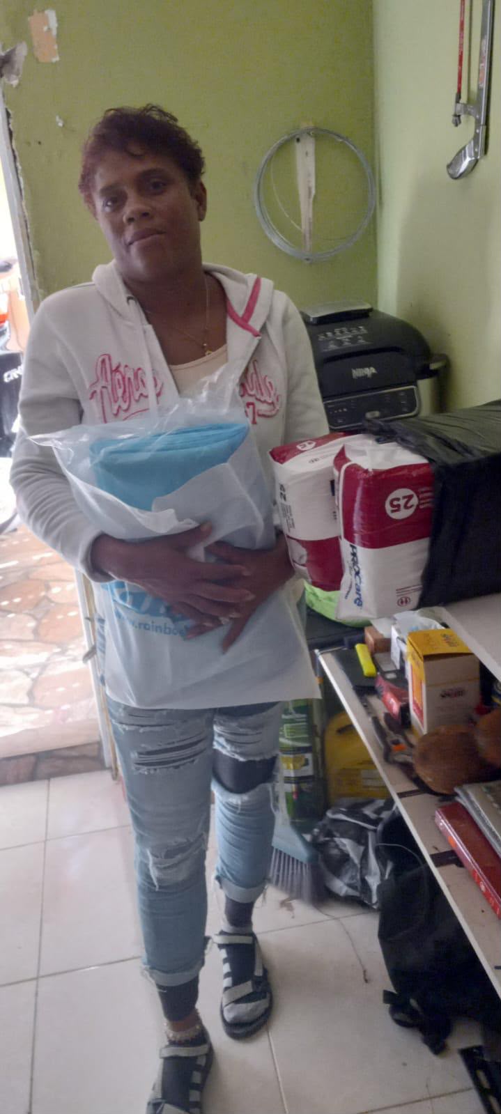 Care supplies delivered at her home