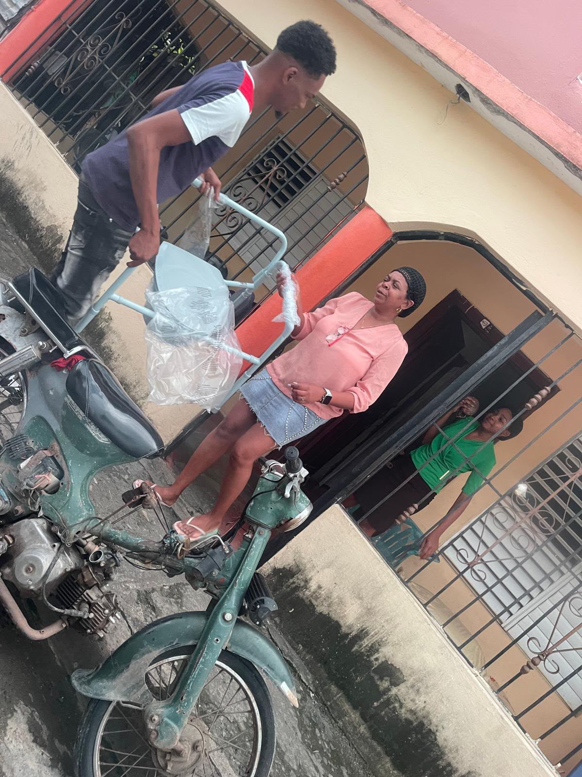 A walker delivered at her doorstep